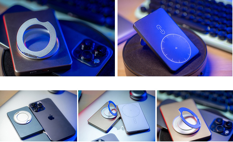 Magnetic Wireless Power Bank With 360°Rotary Back Stand 5000 mah